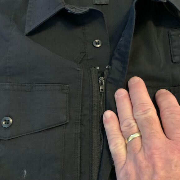 5.11 Tactical Shirt Mens Medium Black Taclite PDU Long Sleeve Police Uniform - Picture 6 of 9